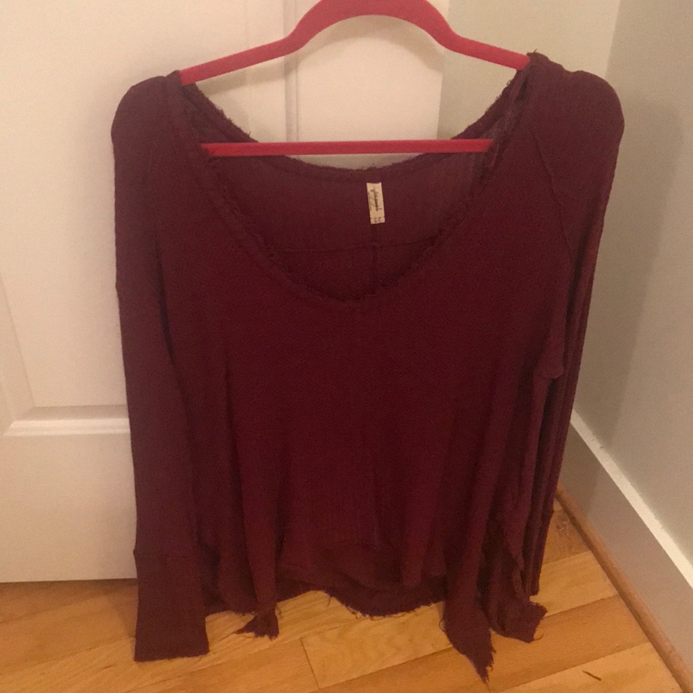 Free people maroon sweater